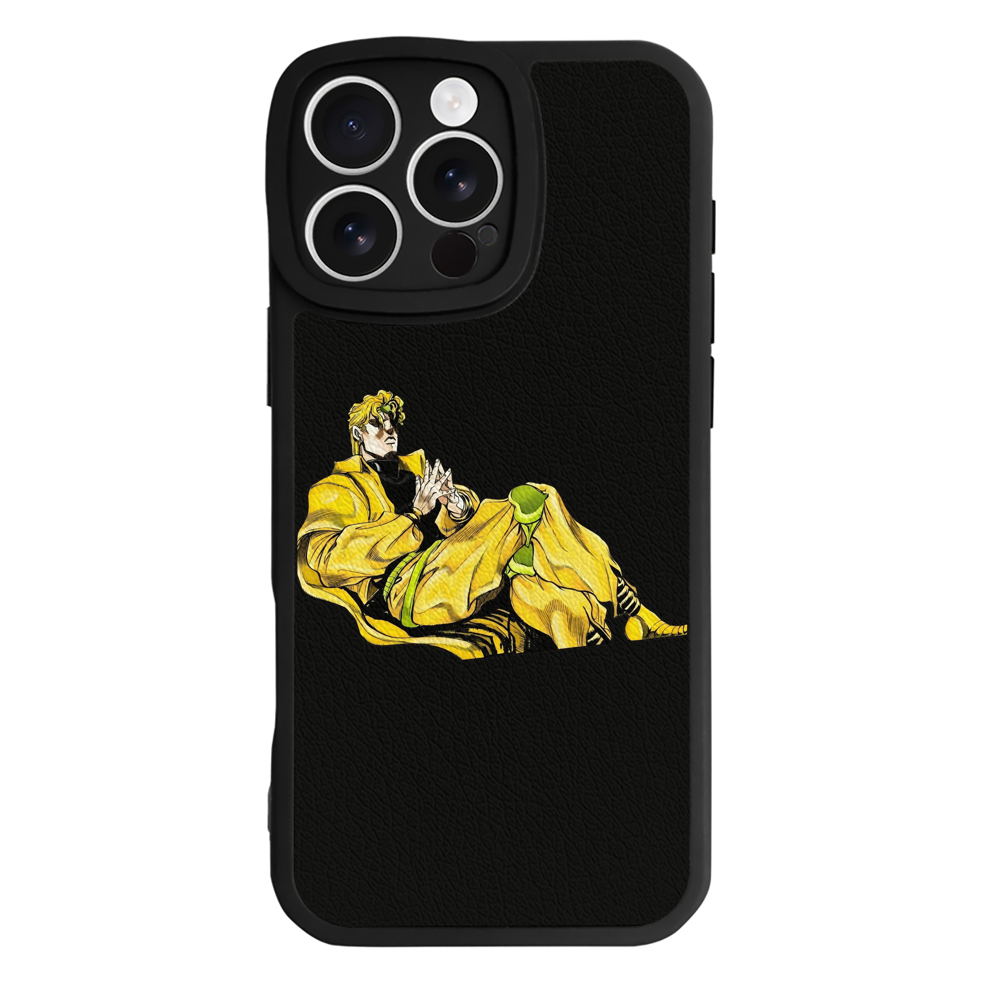 （画像用） ジョジョの奇妙な冒険 ディオ?ブランドー JoJo's Bizarre Adventure Dio Brando 【iPhone 16シリーズ対応】シリコンスマホケース（レザー調） 材質：シリコン